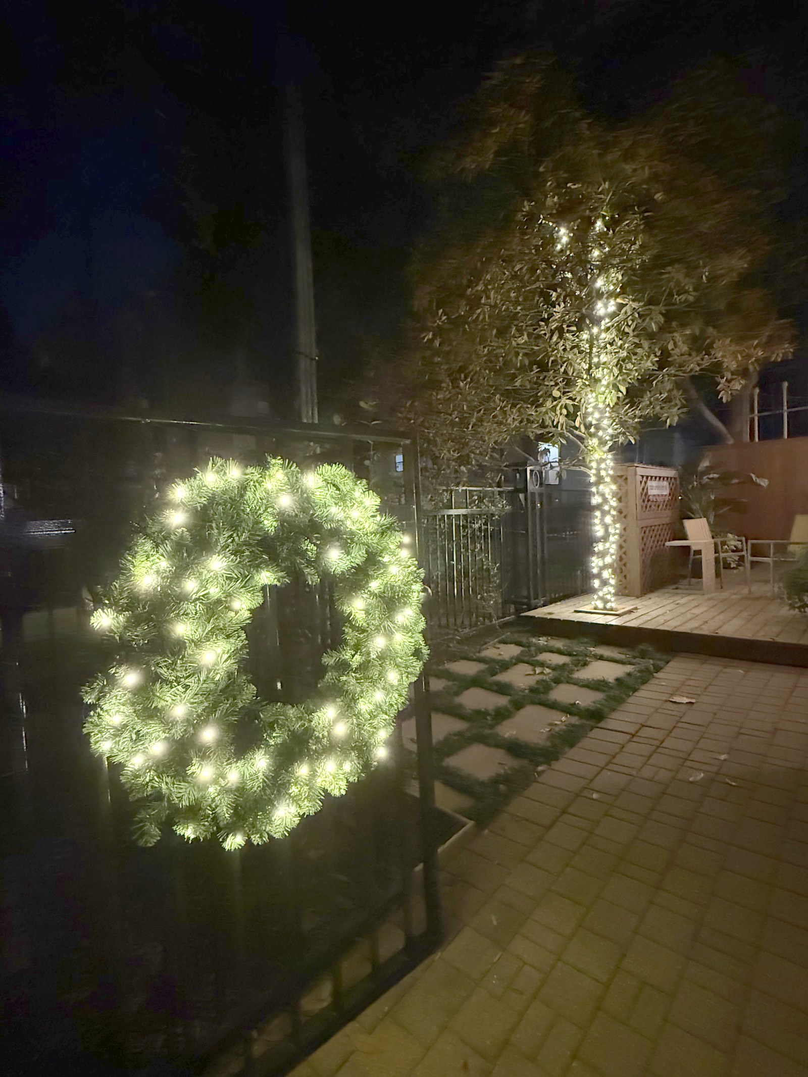 Christmas light installation by Gilly's Lighting Services in The Heights